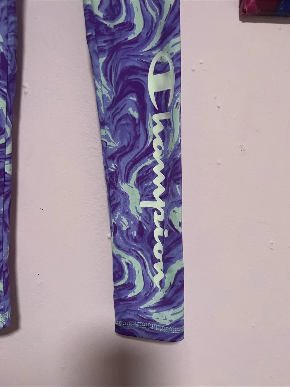 Champion Girls' Purple & Light Aqua Swirl Leggings